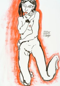 Nudo inginocchiato, Non presente