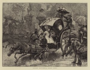 Schizzi di Londra, un cavallo caduto