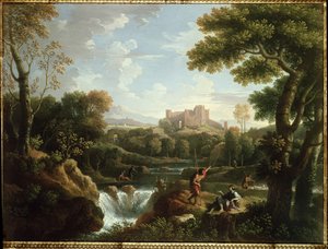Paesaggio arcadico con pastori