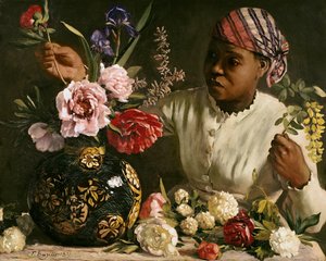 Donna nera con Peonie, 1870