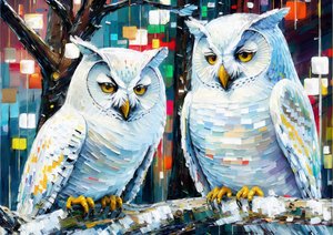 Animali: gufo bianco 1