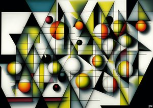 astratto: sfere+triangoli 1