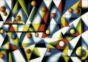 astratto: sfere+triangoli 3