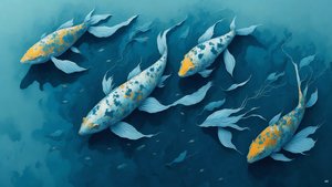 Carpa Koi blu