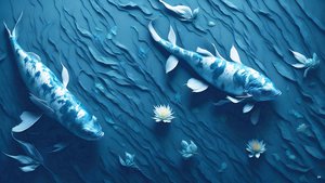 Carpa Koi blu