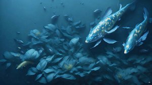 Carpa Koi blu