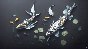 Carpa Koi marmo bianco
