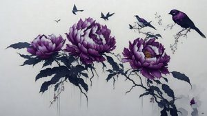 peonia in viola scuro