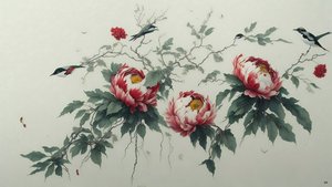 peonia in verde