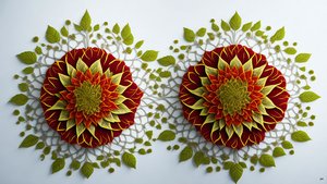 mandala: elementi di fiore di ibisco_01