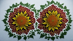 mandala: elementi di fiore di ibisco_02