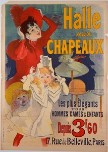 Poster pubblicitario "Halle aux Chapeaux", c.1892