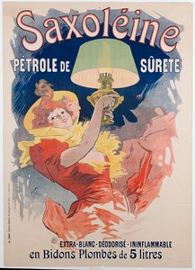 Poster pubblicitario "Saxoleine", olio per lampade di sicurezza