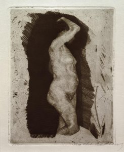 Nudo femminile in piedi