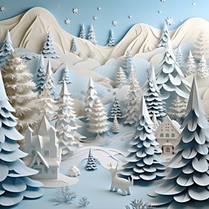 3D nevoso Natale 3