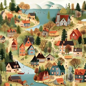 Immagine di case in stile cartone animato 4