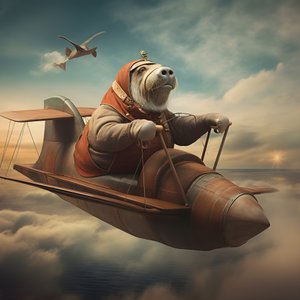 Un tricheco pilota un aereo 1