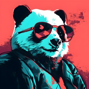 panda con occhiali 4