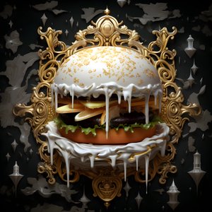 un hamburger di marmo bianco 4