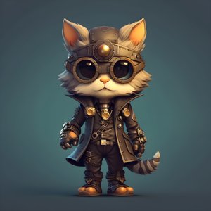 Gatto antropomorfo carino 2
