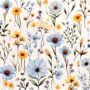 acquerello boho fiori selvatici 2