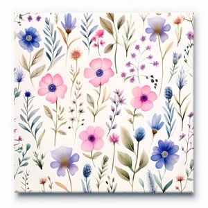 acquerello boho fiori selvatici 3