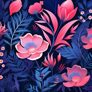 un mazzo di fiori in rosa e blu 4