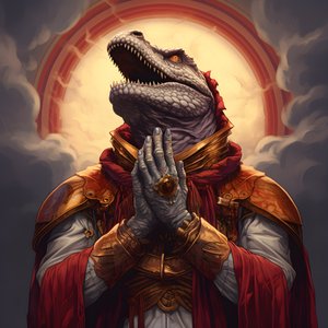 Regina assassina che prega T-Rex 4