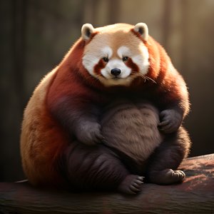 panda rosso bambino umano obeso 4