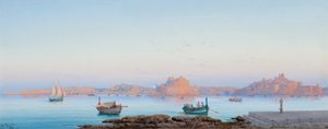 Grand Harbour, Malta, da Valletta, 1911