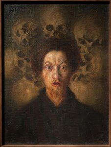 Autoritratto con teschi