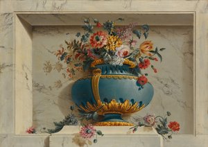 Vaso di fiori in una nicchia