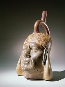 Vaso ritratto in ceramica, Mochica