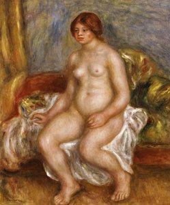 Donna nuda su cuscini verdi, 1909