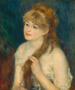 Giovane donna che si intreccia i capelli, 1876