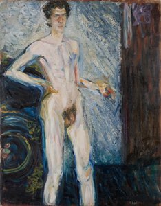 Autoritratto nudo con tavolozza, 1908