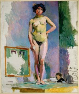 Nudo femminile su un tavolo