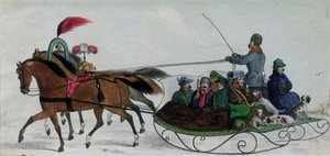 Slitta trainata da cavalli (dettaglio digitale)