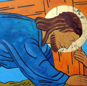 Gesù cade sotto la croce