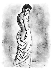 Donna con asciugamano