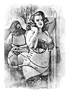 Modella con belle curve