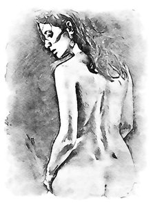 Schiena di una bella donna