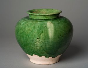 Vaso smaltato verde