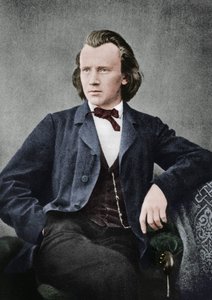 Johannes Brahms 1833-1897, compositore e pianista tedesco, c1866