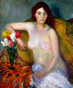 Nudo con Tulipani