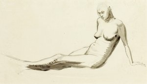 Nudo seduto, c.1919