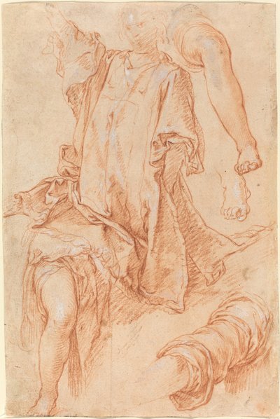 Studi di gambe e drappeggi [recto] da Abraham Bloemaert