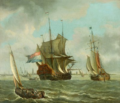 Navigazione al largo di Amsterdam da Abraham Storck