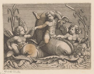 Tre putti con delfini da Adamo Scultori