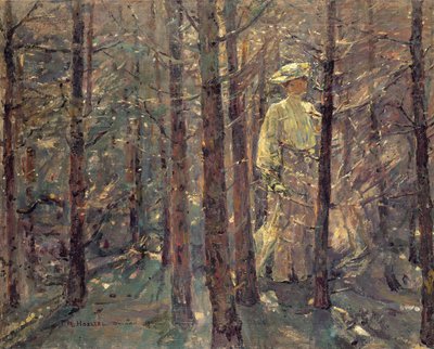 Donna in un bosco, 1906 da Adolf Hoelzel